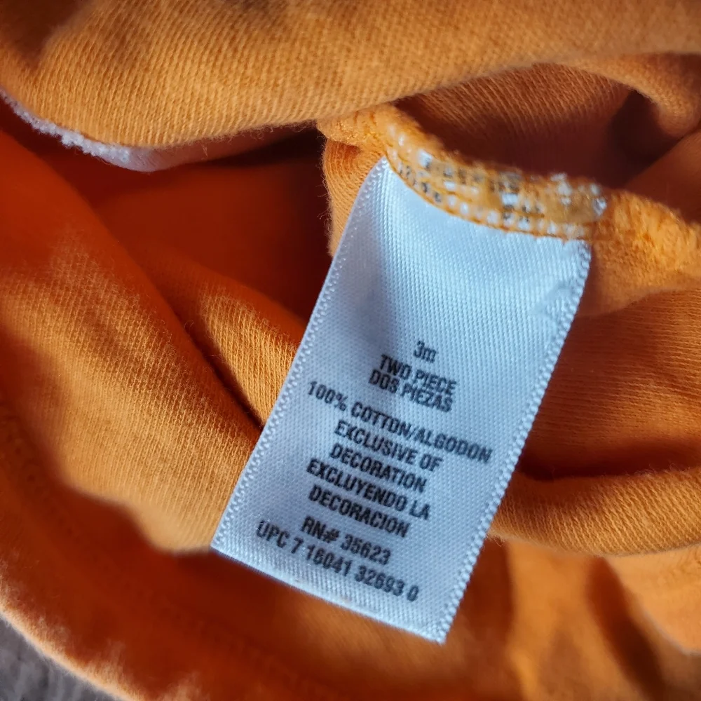 Carter's Size 3m Orange Long Sleeve Striped 